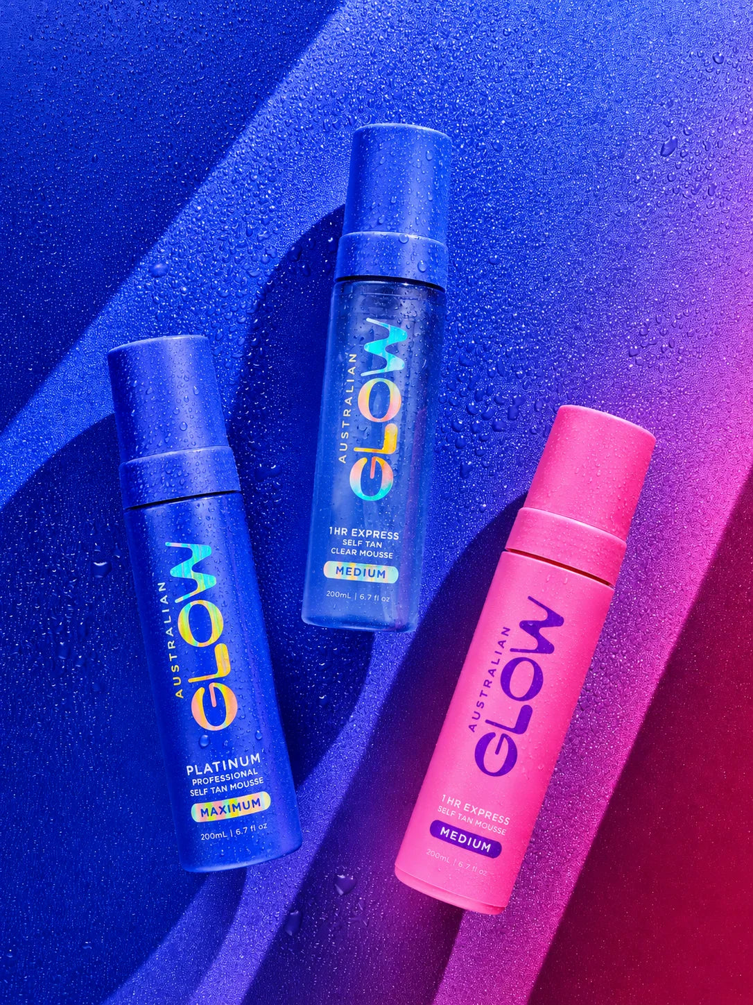 Face Tan Drops with the Express range on a sunrise gradient